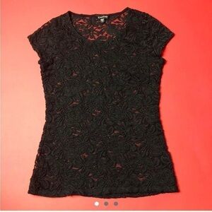 Black Full lace Bebe tee shirt 🖤🖤​​​​​​​​​​​​​​​​​​​​​​​